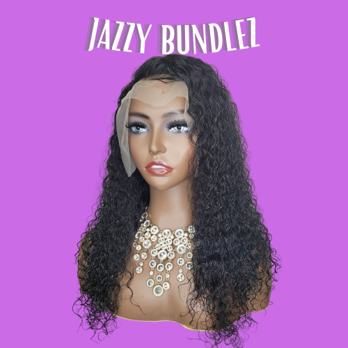 "JAZZY VIRGIN INDIAN DEEP CURLY FRONTAL WIG UNIT"