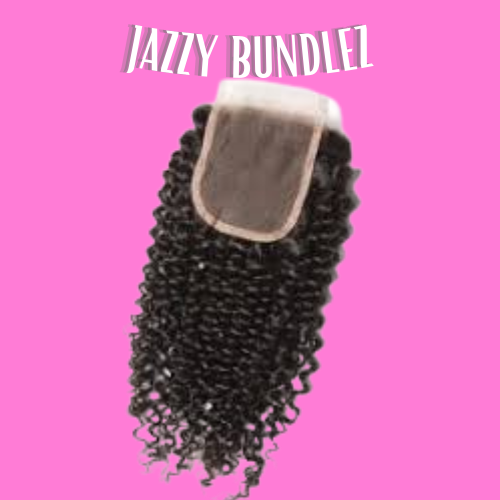 "JAZZY VIRGIN INDIAN JERRY CURLY HAIR CLOSURES"